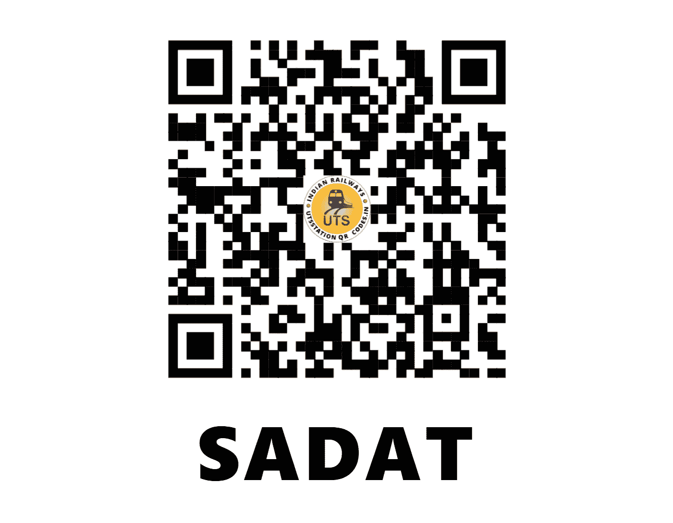 UTS QR Code for SADAT - SDT (NE - UTTAR PRADESH)